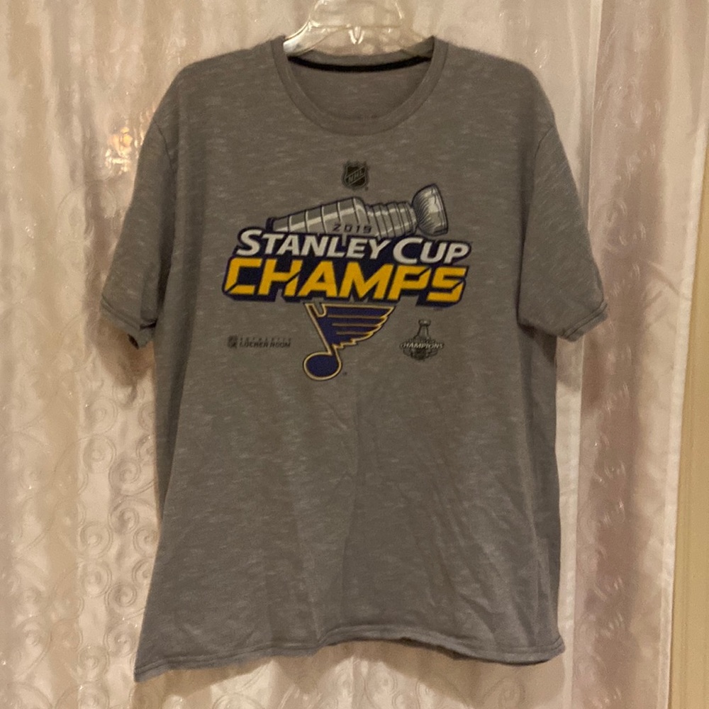 NHL Authentic Locker Room 2019 St. Louis Blues Stanley Cup Champs Shirt Size XL